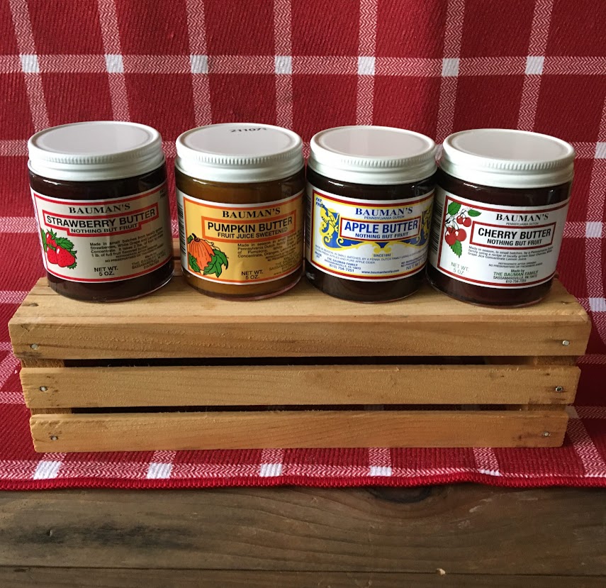 4 fruit butters on a box
