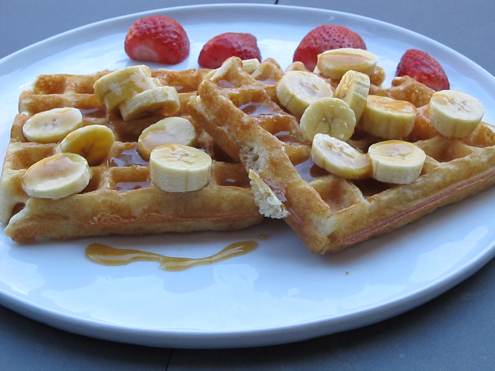 Apple Butter Caramel Sauce on top of waffles